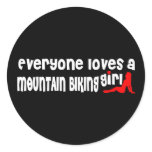 Mountain Biking Round Sticker
