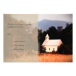 Mountain Church Wedding Invitation RSVP
