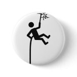 mountain climber icon pinback buttons