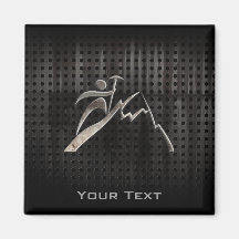 Mountain Climbing; Cool Black Fridge Magnets