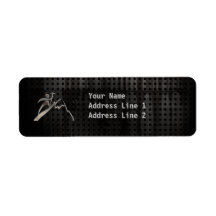 Mountain Climbing; Cool Black Custom Return Address Label