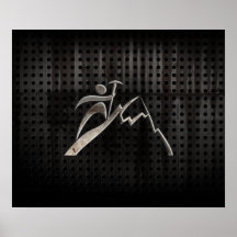 Mountain Climbing; Cool Black Print