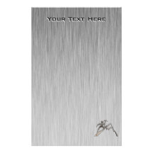 Mountain Climbing; Cool Black Customized Stationery