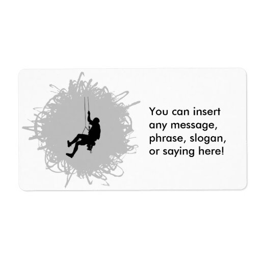 Mountain Climbing Scribble Style Custom Shipping Labels