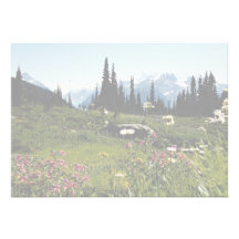 Mountain flowers in bloom, British Columbia, Canad Custom Invitations