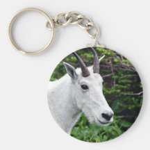 Mountain Goat Close Up Key Chains