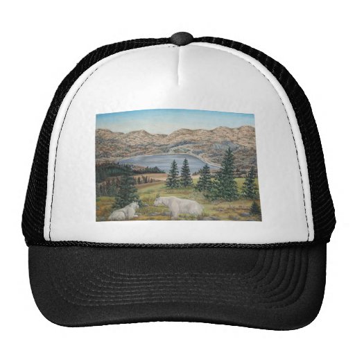 Mountain Goats Wildlife Art Hats