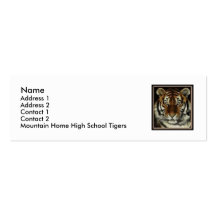 Mountain Home Tigers Contact Card Business Card