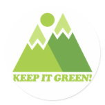 Mountain Keep It Green Stickers