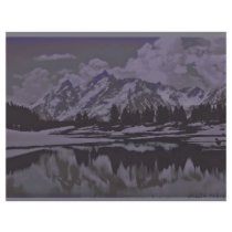 mountain lake snow flyer