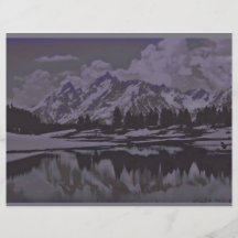 mountain lake snow flyer