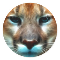 Mountain Lion Round Sticker