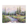 MOUNTAIN LOG CABIN by SHARON SHARPE Postcard