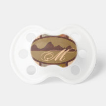 Mountain monogram pacifier