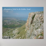 Mountain of Arbel in the Galilee, Israel Poster