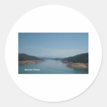 mountain shasta pic round stickers