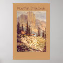 MOUNTAIN STAGECOACH by SHARON SHARPE posters