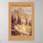 MOUNTAIN STAGECOACH by SHARON SHARPE posters