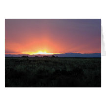 Mountain sunset 3 greeting card