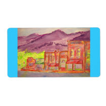 mountain town art labels