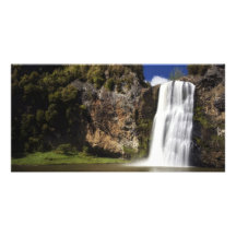 Mountain Waterfall Custom Photo Card