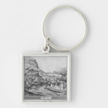 Mountainous landscape key chain