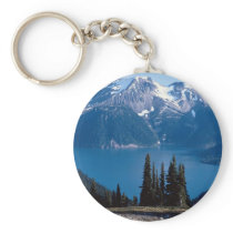 Mountains and lake, British Columbia, Canada Keychains