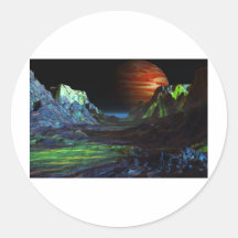 Mountains before Jupiter Sticker