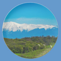 Mountains landscape plates