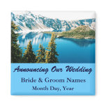 Mountains on Lake Wedding Save the Date Magnet