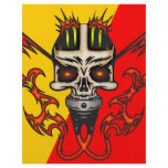 Mounted Cyborg Skull with Flames Custom Flyer