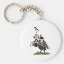 Mounted Knight Templar Keychain