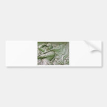 Mounted Prussian Soldier with Flag, Green Tint(6ct Bumper Stickers