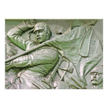 Mounted Prussian Soldier with Flag, Green Tint(6ct Invitation