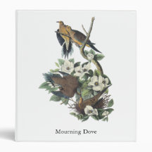 Mourning Dove, John Audubon Vinyl Binder