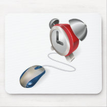 Mouse and  alarm clock concept mouse mats