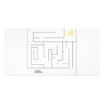 Mouse and Cheese Maze Customized Photo Card