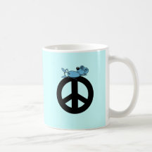 Mouse and peace symbol mugs