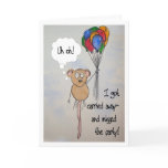Mouse Belated Birthday Balloons Carried Away