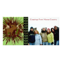 Mouse Camouflage Invitations, stickers, stamps, ca Personalized Photo Card