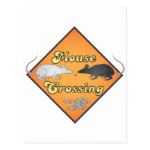 Mouse Crossing Postcards