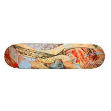 mouse in city skateboard decks
