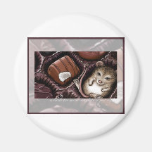 Mouse in the Chocolate Box Fridge Magnet
