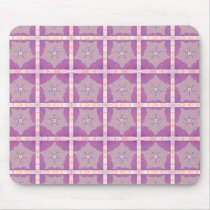 Mouse Mat - Purple Star Fractal Pattern