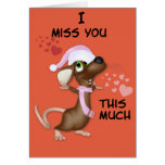 Mouse Miss You Note Card