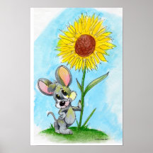 Mouse 'n' flower print