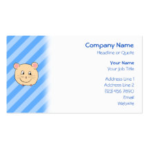 Mouse on Blue Stripes. Business Card