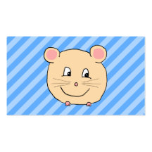Mouse on Blue Stripes. Business Card