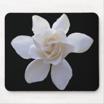 Mouse Pad - Gardenia on Black