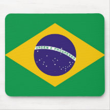 Mouse pad with Flag of Brazil